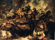 RUBENS, Pieter Pauwel Battle of the Amazons oil